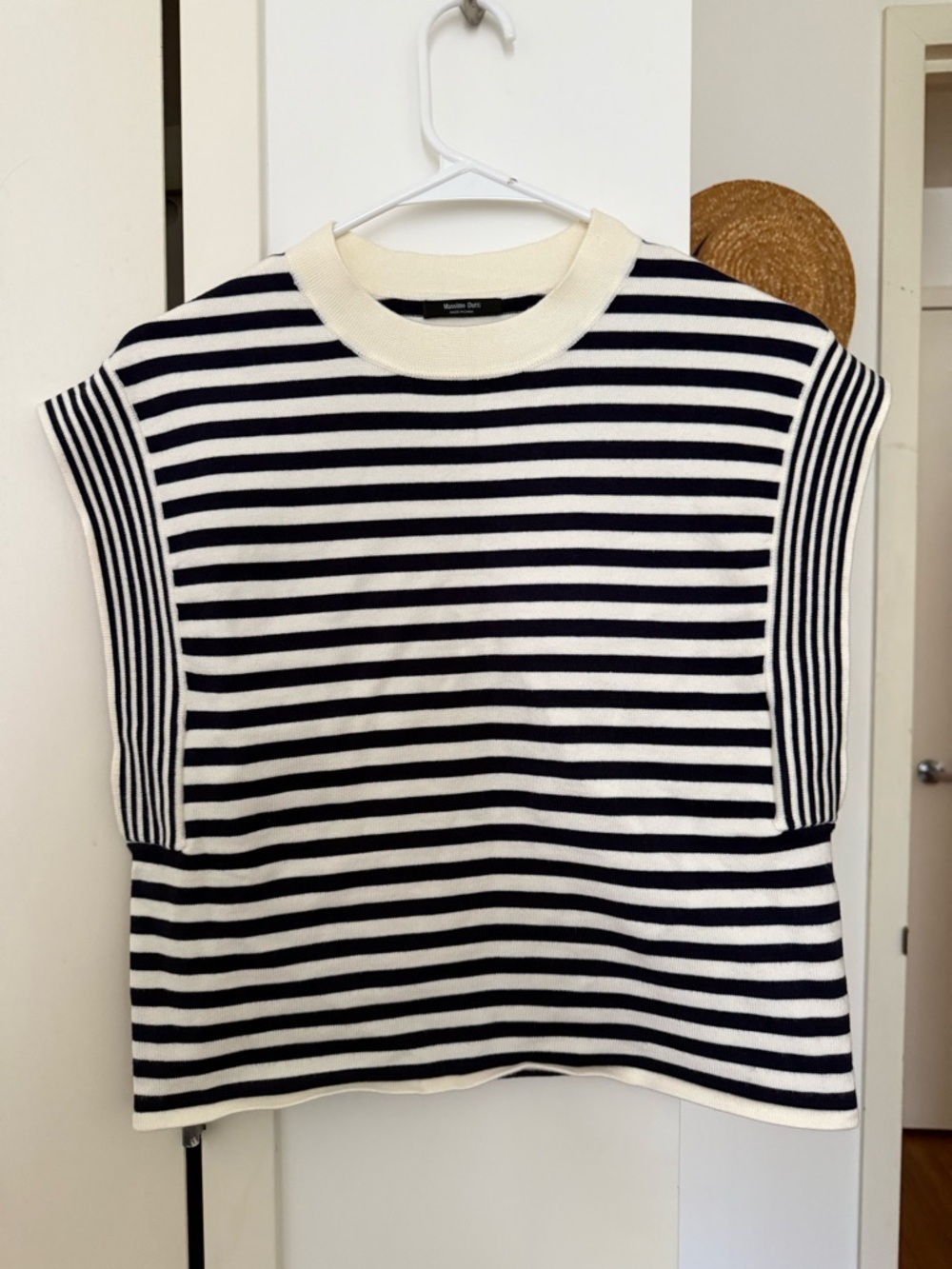 Massimo Dutti Nacy and White Striped Sleeveless Knit Top- NEW W/O TAGS